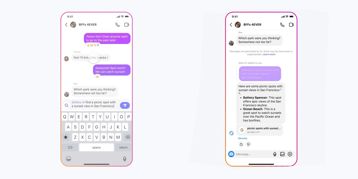 Meta AI chatbot rolling out to Europe after privacy delay, with a huge limitation | Screengrabs shown
